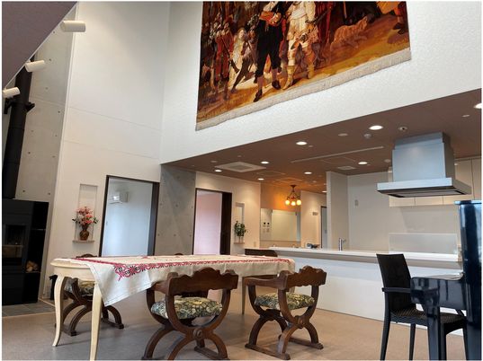 ロビーのゆったりとした空間