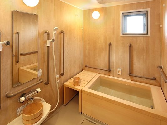 バリアフリーの浴室