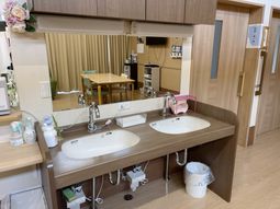 ゆったりとした洗面台