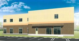 明るい色の建物の外観