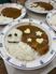 笑顔の飾りがあるカレー