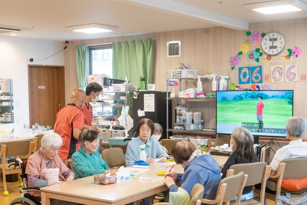 共有スペースでの日常風景