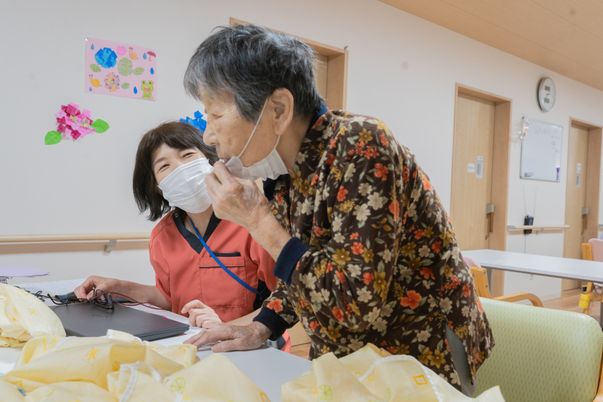 スタッフと利用者の会話