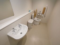 清潔なトイレの一角