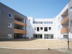 中庭のある外観  