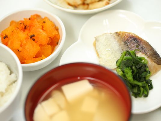 栄養満点の食事提供