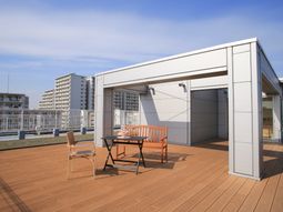 晴れた日のテラス席