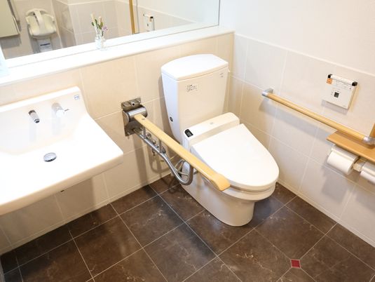 手すり付きトイレの様子