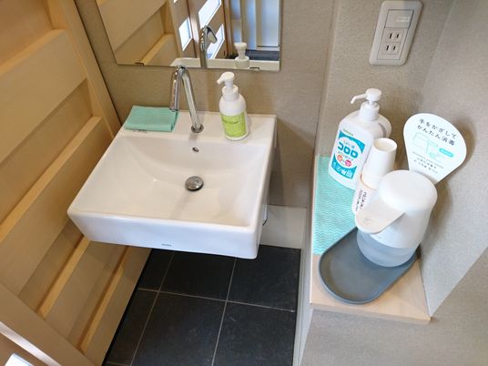 洗面台ケアの場