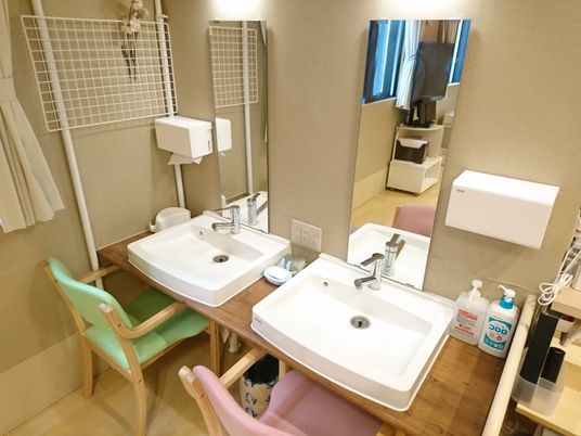 洗練された洗面スペース