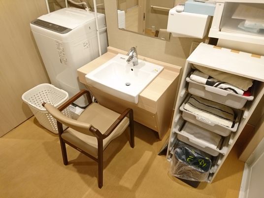 整備された洗面所設備