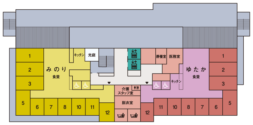 ゆったりした共有スペース