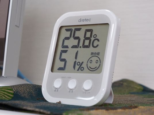 温湿度計とニコちゃんマーク