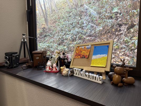 窓辺のディスプレイ