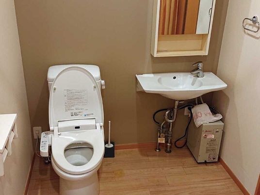 清潔なトイレと洗面台