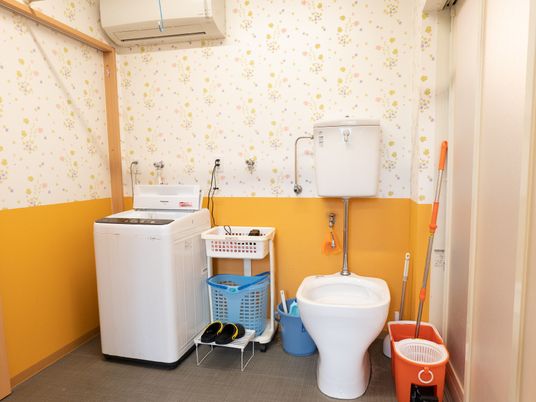 清潔な洗濯トイレスペース