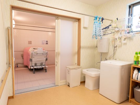 清潔感ある浴室入口
