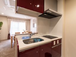 キッチンの洗練された一角