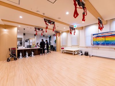 機能訓練スペースと機材