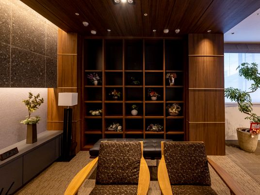 暖かみのある待合室