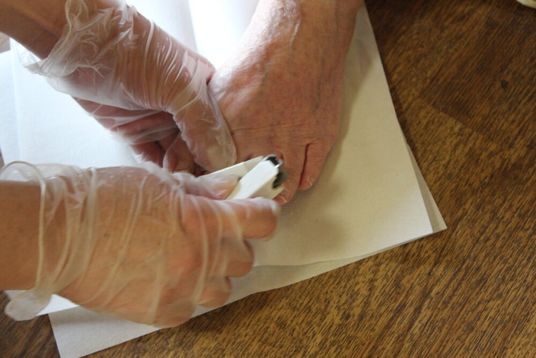 フットケア施術の様子