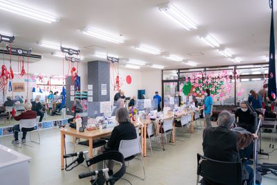 活動中の広々としたスペース