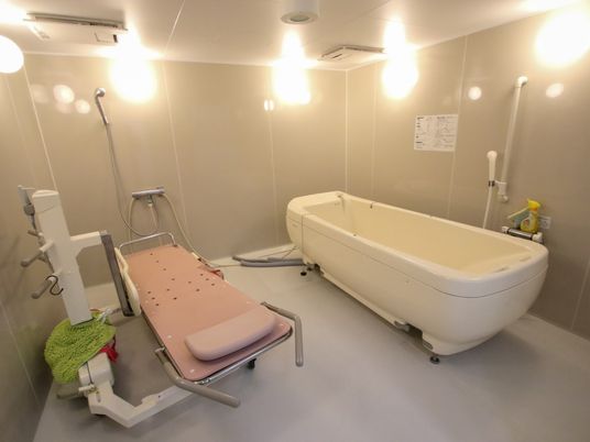 バリアフリー対応の浴室