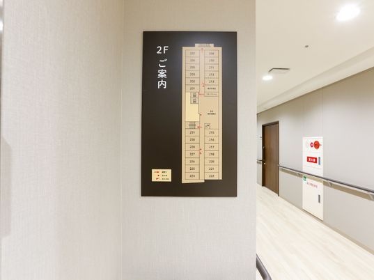 清潔な廊下案内図