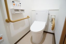 手すり付き清潔なトイレ