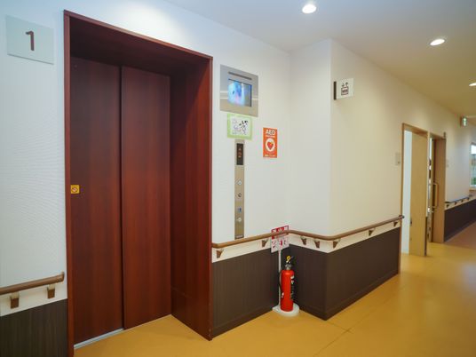 安心感ある明るい廊下