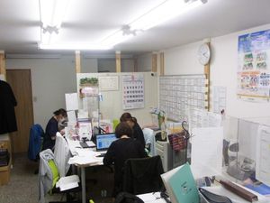 職員の事務作業をする部屋  