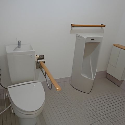 安全に配慮されたトイレ