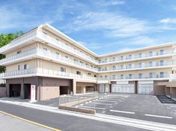 白い建物の外観