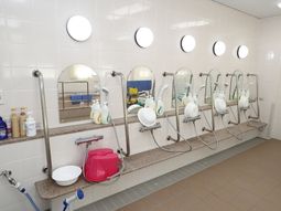 洗面台とミラーの設備