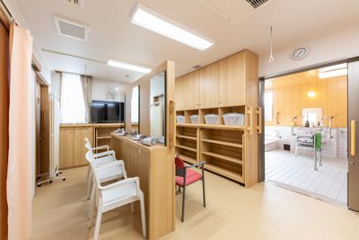 広々とした洗面台  