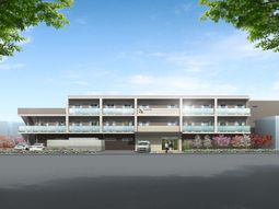 明るい外観の建物