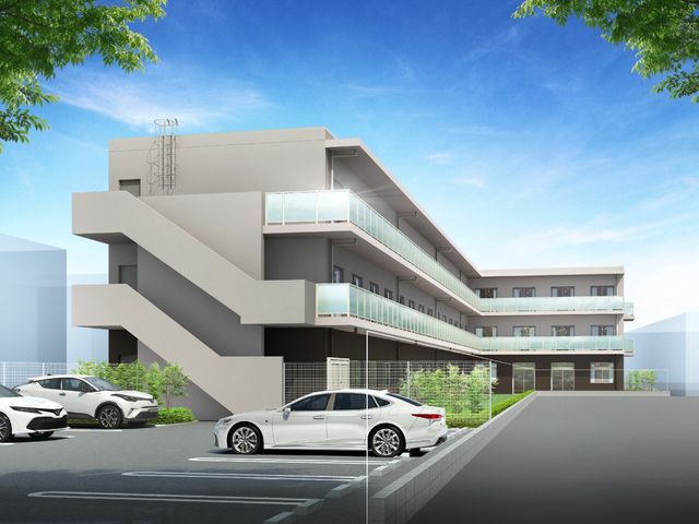 清潔感のある施設外観 外観 洗練されたデザインの建物で、働く環境も明るく清潔感に溢れています。駐車スペースも整備され、アクセス面も安心です。