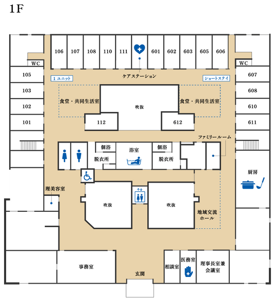 施設の間取り図