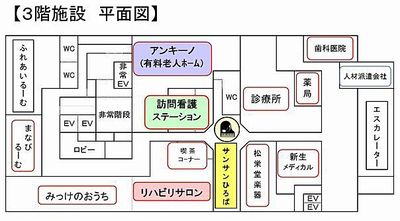 3階施設の平面図