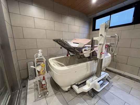 清潔な浴室設備