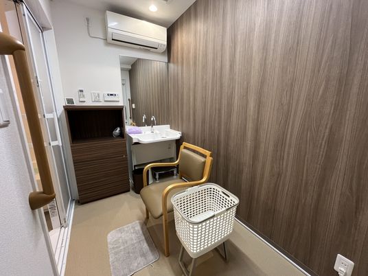 落ち着いた洗面台