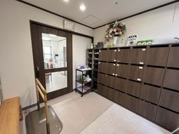 荷物棚がある脱衣室