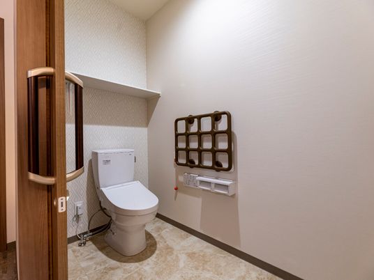 清潔なトイレの一角