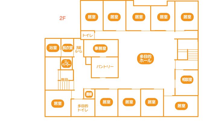 2階のフロアマップ