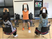椅子に座る運動室