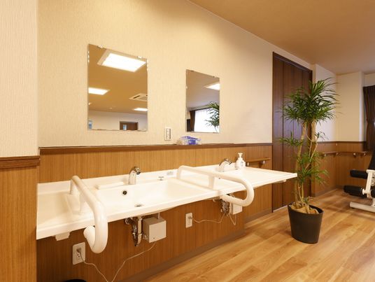 洗面スペース完備の部屋