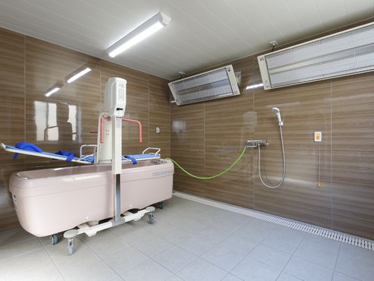 清潔な浴室設備