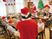 クリスマスイベントの食堂