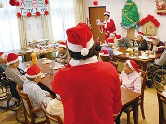 クリスマスイベントの食堂