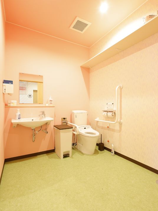 手すり付き清潔なトイレ